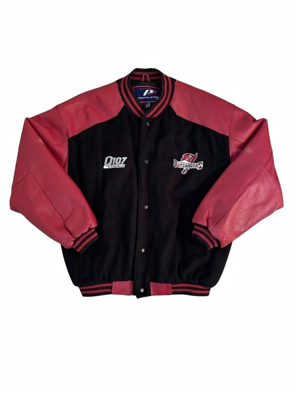 2000’s Pro Player Tampa Bay Buccaneers Q107 Leather Varsity
